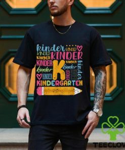 Kindergarten Typography Team Kinder Teacher Back To School Shirt