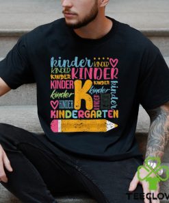 Kindergarten Typography Team Kinder Teacher Back To School Shirt 1 Kindergarten Typography Team Kinder Teacher Back To School Shirt