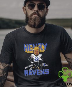 King Derrick Henry 22 Baltimore Ravens cartoon funny shirt