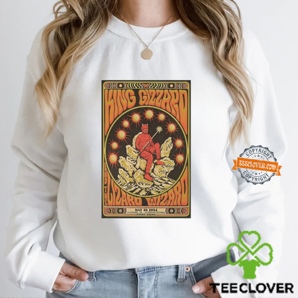 King Gizzard And The Lizard Wizard May 26 2024 Liverpool Olympia Liverpool UK Poster shirt King Gizzard And The Lizard Wizard May 26 2024 Liverpool Olympia Liverpool UK Poster shirt
