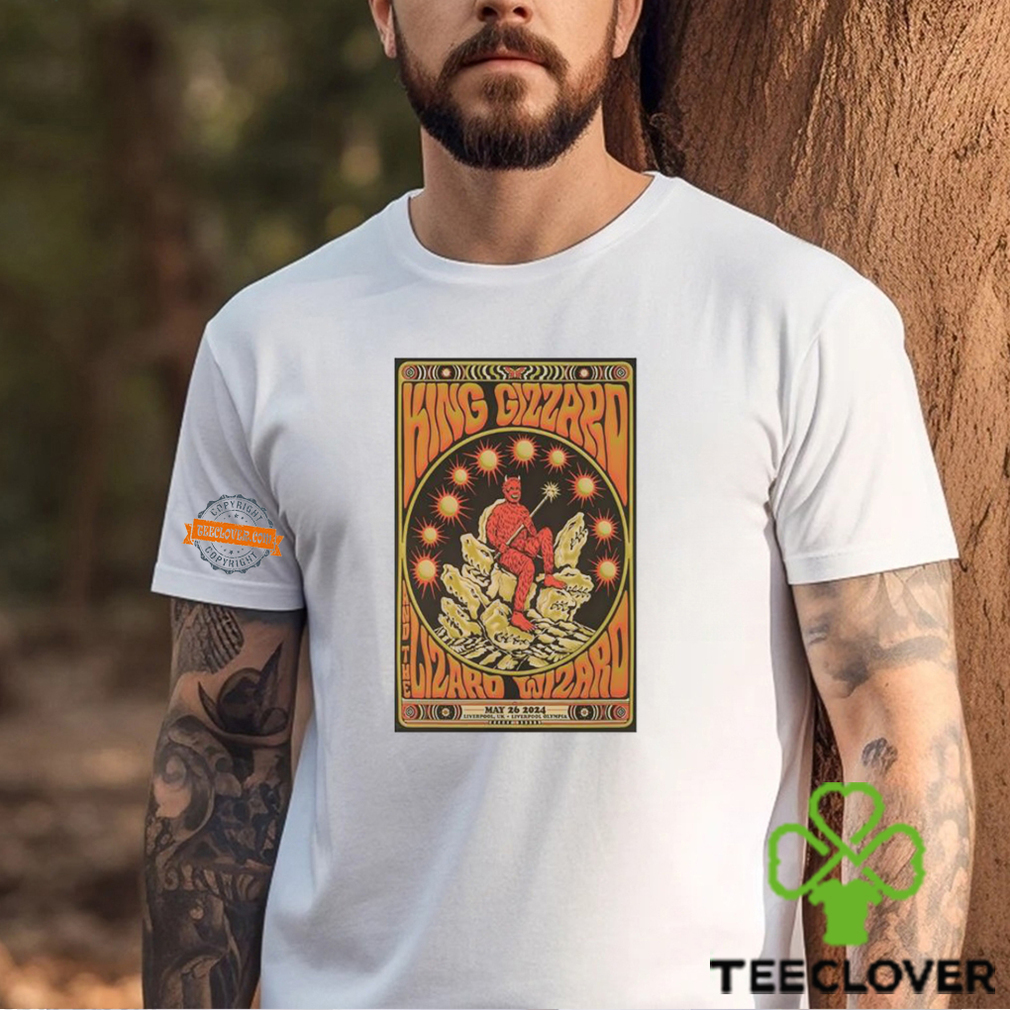 King Gizzard And The Lizard Wizard May 26 2024 Liverpool Olympia Liverpool UK Poster shirt King Gizzard And The Lizard Wizard May 26 2024 Liverpool Olympia Liverpool UK Poster shirt