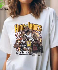 King Lebron James 40000 Career Points Fire T Shirt