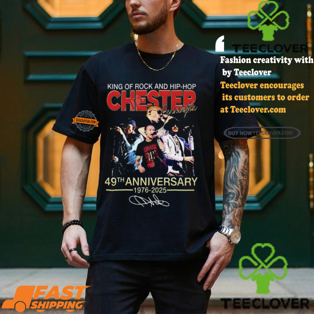 King Of Rock And Hip hop Chester Bennington 49th Anniversary 1976 2025 T shirt King Of Rock And Hip hop Chester Bennington 49th Anniversary 1976 2025 T shirt