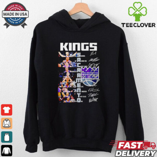 Kings Sacramento Domantas Sabonis De’aaron Fox Colby Jones signatures shirt