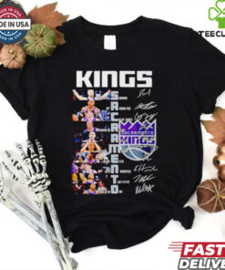 Kings Sacramento Domantas Sabonis De’aaron Fox Colby Jones signatures shirt