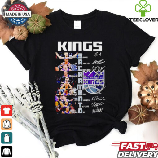 Kings Sacramento Domantas Sabonis De’aaron Fox Colby Jones signatures shirt