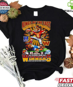 Kings of the East Washington Commanders vs Detroit Lions Mascots NFL Divisional Round 2025 Winners shirt