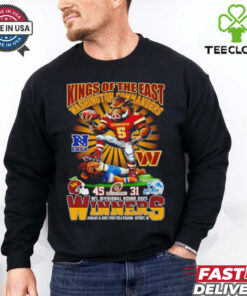 Kings of the East Washington Commanders vs Detroit Lions Mascots NFL Divisional Round 2025 Winners shirt