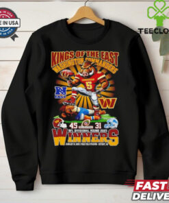 Kings of the East Washington Commanders vs Detroit Lions Mascots NFL Divisional Round 2025 Winners shirt