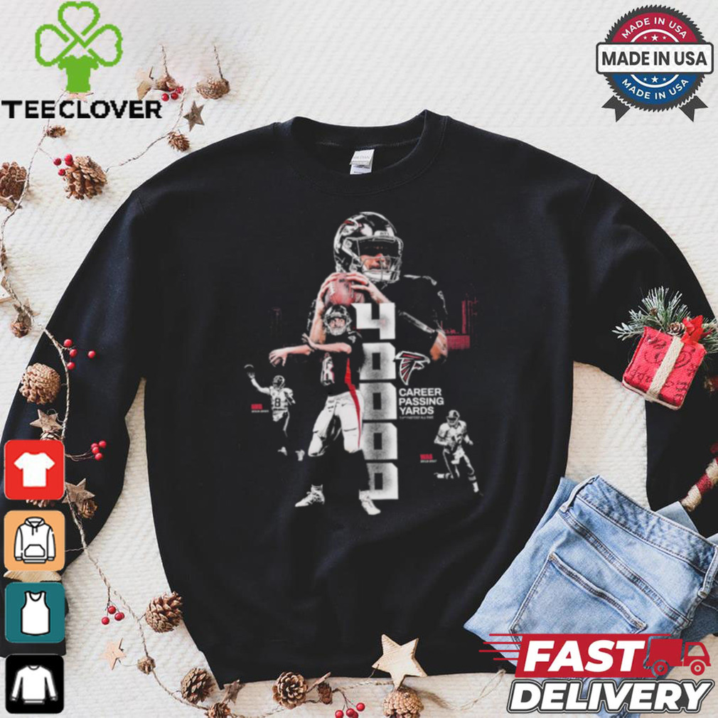 Kirk Cousins Atlanta Falcons 4000 Career Passing Yards 4th Fastest All Time Shirt Kirk Cousins Atlanta Falcons 4000 Career Passing Yards 4th Fastest All Time Shirt