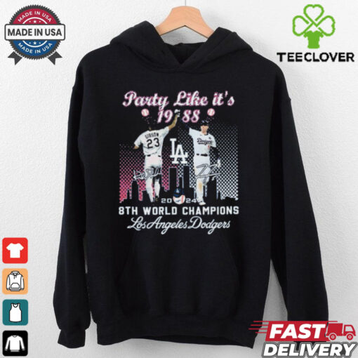 Kirk Gibson Freddie Freeman Party Like It’s 1988 8th World Champions Dodgers T Shirt