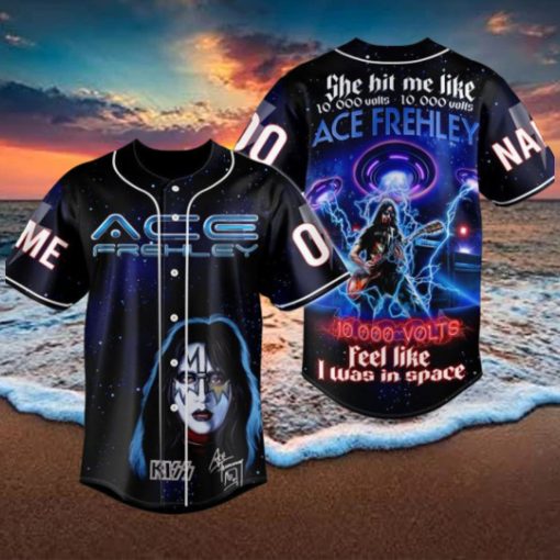Kiss Band Ace Frehley Custom Baseball Jersey