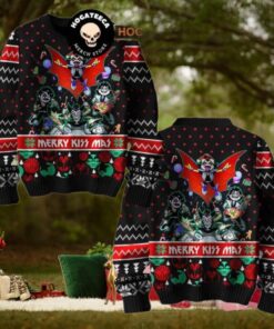 Kiss Band Merry KISSmas Bat Devil Christmas Sweater Chirstmas Gifts 2024 Xmas For Family And Friends Ugly Sweater