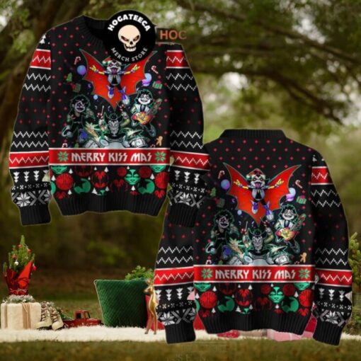 Kiss Band Merry KISSmas Bat Devil Christmas Sweater Chirstmas Gifts 2024 Xmas For Family And Friends Ugly Sweater