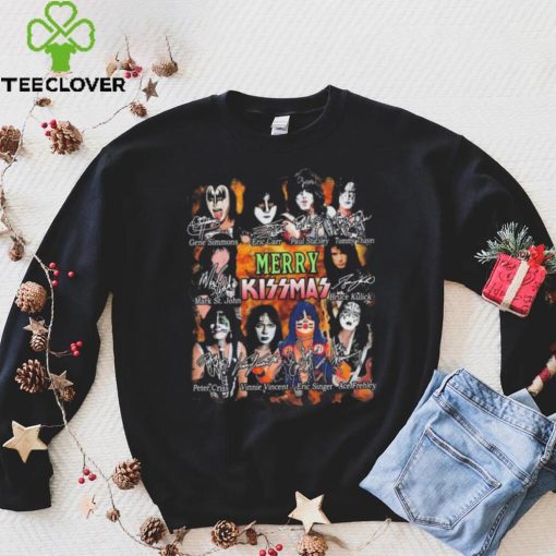 Kiss Band Merry Kissmas Christmas Signatures Shirt