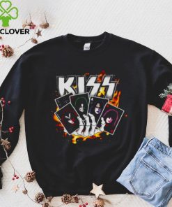 Kiss Band On Playing Cards Silver shirt