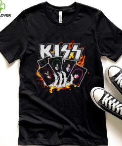 Kiss Band On Playing Cards Silver shirt