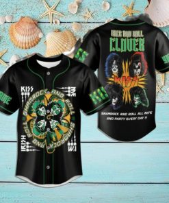 Kiss Band Shamrock And Roll All Nite And Party Every Day Custom Baseball Jersey