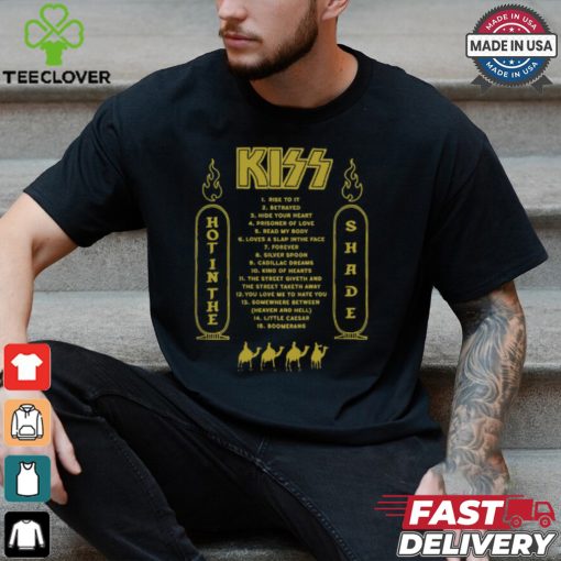 Kiss Hot In The Shade Tracklist 35Th Anniversary Shirt