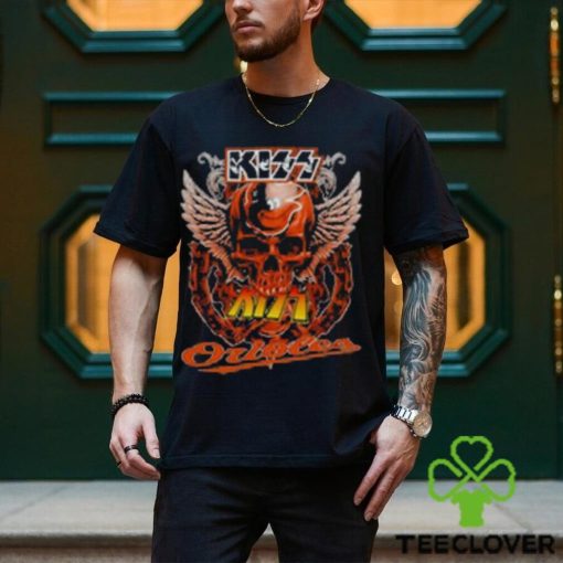 Kiss Skull Angel Wings Baltimore Orioles T Shirt
