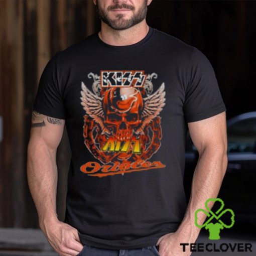 Kiss Skull Angel Wings Baltimore Orioles T Shirt