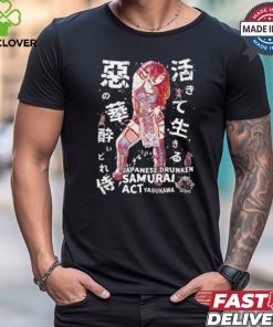 Kitsune Women's Wrestling Act Yasukawa Drunken Samurai Shirt