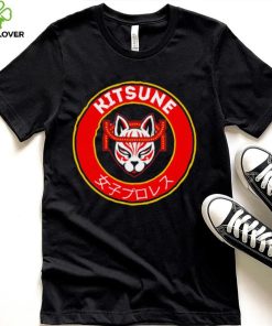 Kitsune professional wrestler logo cartoon shirt