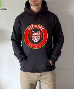 Kitsune professional wrestler logo cartoon shirt