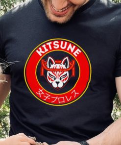 Kitsune professional wrestler logo cartoon shirt