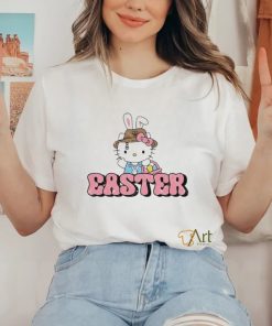 Kitty wearing hat Easter holding a basket of eggs shirt 3 Kitty wearing hat Easter holding a basket of eggs shirt