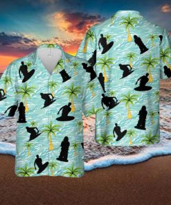 Kneeboarding Silhouette Hawaiian Shirt