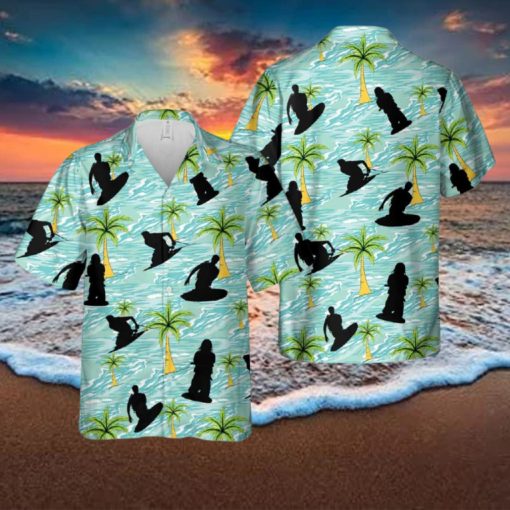 Kneeboarding Silhouette Hawaiian Shirt