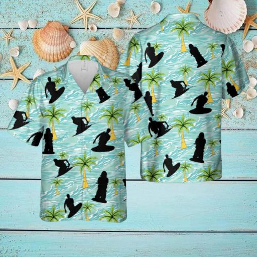 Kneeboarding Silhouette Hawaiian Shirt