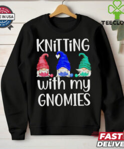 Knitting with my Gnomies crochet knitting shirt