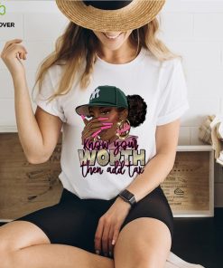 Know Your Worth Then Add Tax Black Women Shirt