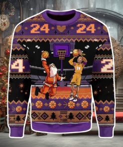 Kobe Bryant And Santa Play Basketball Christmas Ugly Sweater