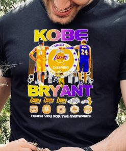 Kobe Bryant Los Angeles Lakers NBA Final thank you for the memories signature shirt