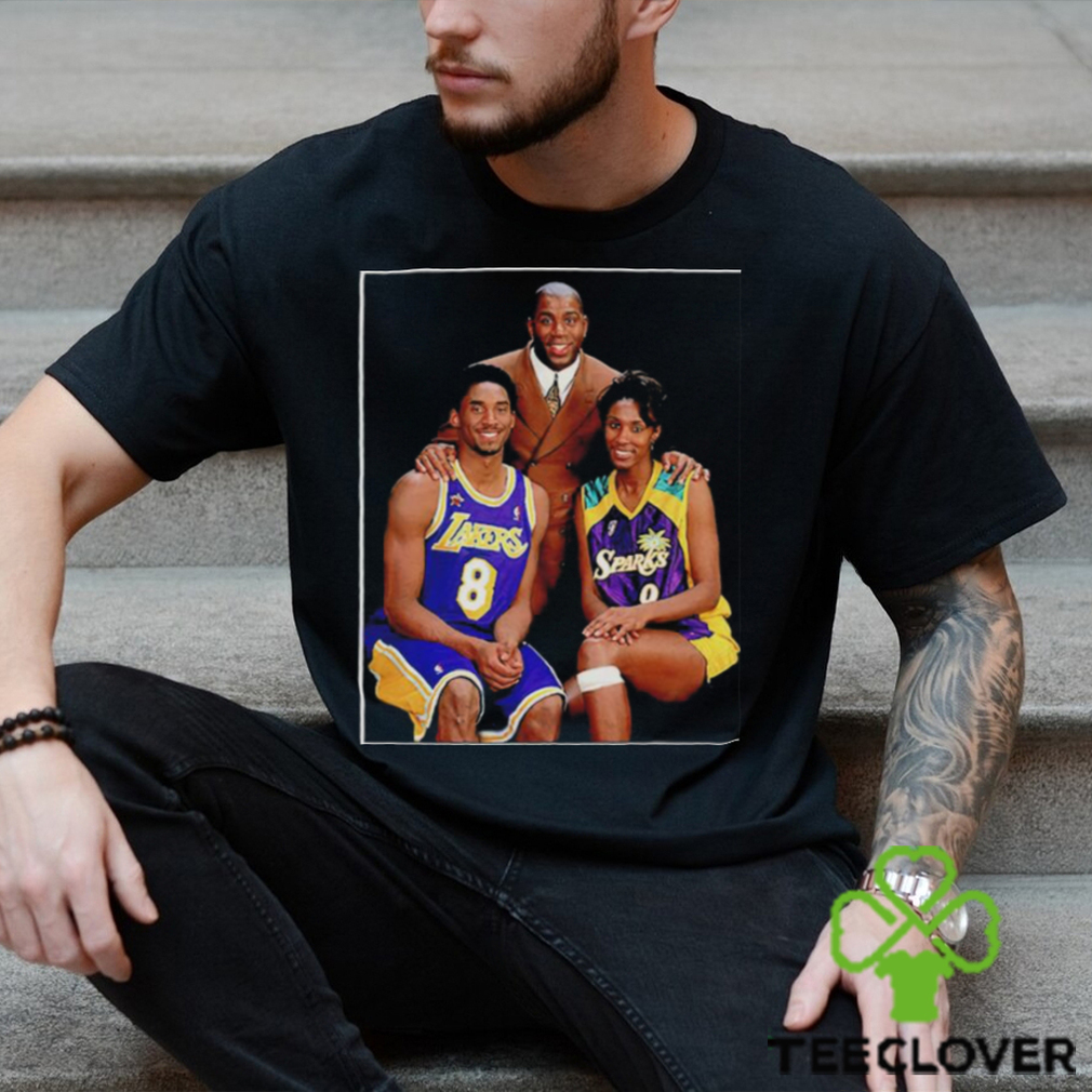 Kobe Bryant Magic Johnson and Lisa Leslie pic shirt Kobe Bryant Magic Johnson and Lisa Leslie pic shirt