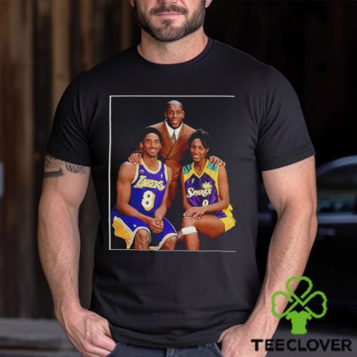 Kobe Bryant Magic Johnson and Lisa Leslie pic shirt