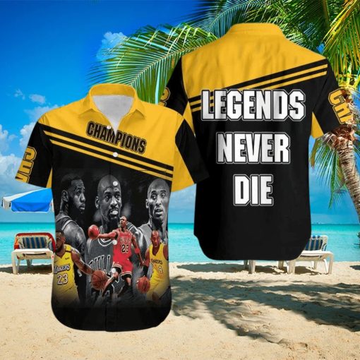 Kobe Bryant Michael Jordan Lebron James Legends Never Die Men’s Hawaiian Shirt