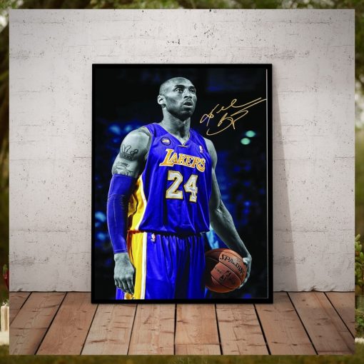 Kobe Bryant NBA Team Logo Brick Basketball Home Poster Canvas