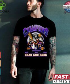 Kobe Bryant Shaquille O neal Basketball bootleg design shirt