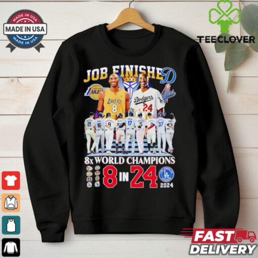 Kobe Bryant job finished 8x world champions 8 in 24 Christmas shirt