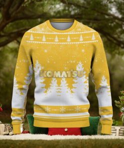 Komatsu Logo Wearing Santa Hat Christmas Gift Ugly Christmas Sweater For Men And Women Gift