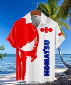 Komatsu Punisher Skull Short Sleeve Hawaiian Shirt