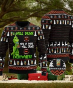 Kona Brewing Grinch Will Drink Everywhere Ugly Sweater