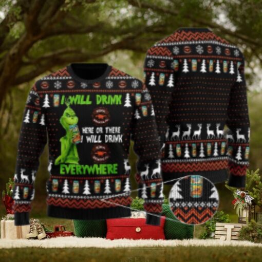 Kona Brewing Grinch Will Drink Everywhere Ugly Sweater
