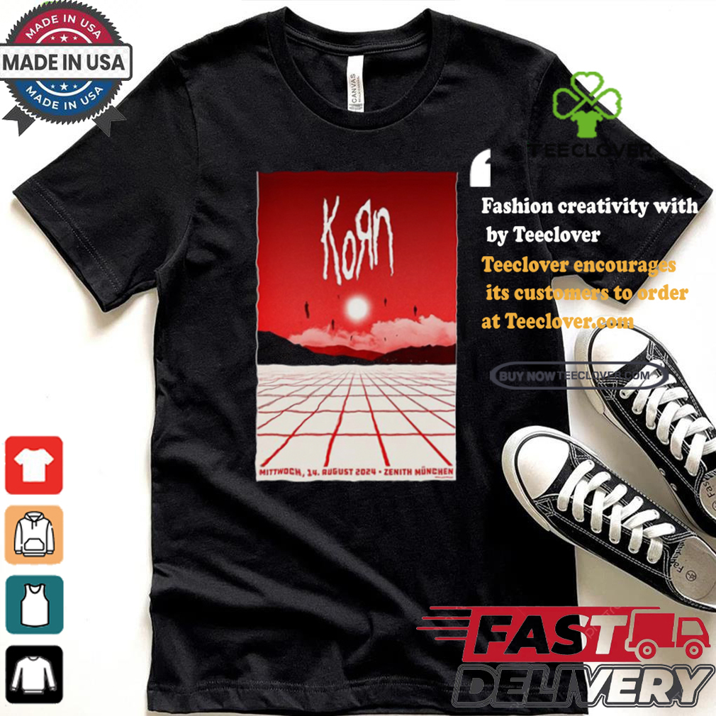 Korn Aug 14 2024 Zenith in Munich Germany Poster shirt Korn Aug 14 2024 Zenith in Munich Germany Poster shirt