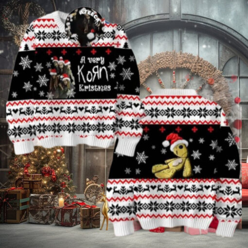 Korn Rock Band A Very Korn Kristmas Chirstmas Gifts 2024 Xmas For Family And Friends Ugly Sweater