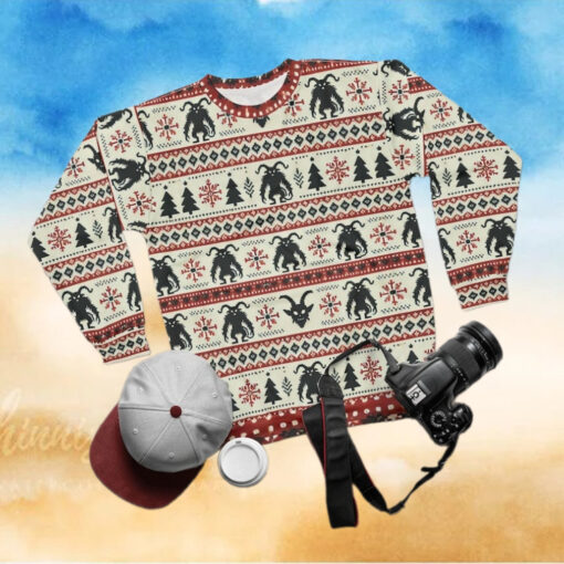 Krampus Ugly Christmas Sweatshirt, Funny Gothic Holiday Sweater